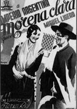 Imagen del cartel de “Morena Clara” que aparecía en la  programación de mano de la época